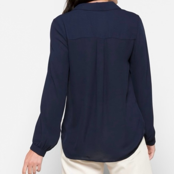 Daniel Rainn Navy Blue Adene Surplice Blouse - Picture 4 of 7